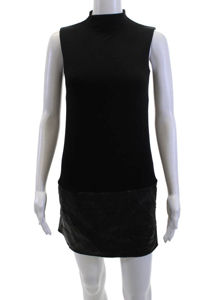 Bailey 44 Womens Mini Shift Dress Black Sleeveless Size XS