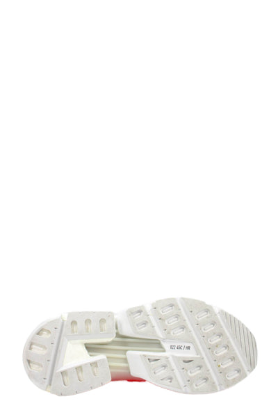 Adidas Womens Lace Up Knit Low Top Running Sneakers Pink White Size 8.5