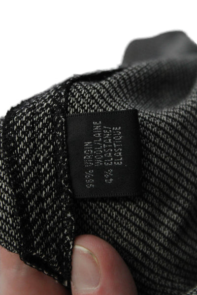 Lafayette 148 NY Womens Dress Pants Dark Gray Herringbone Wool Size 12