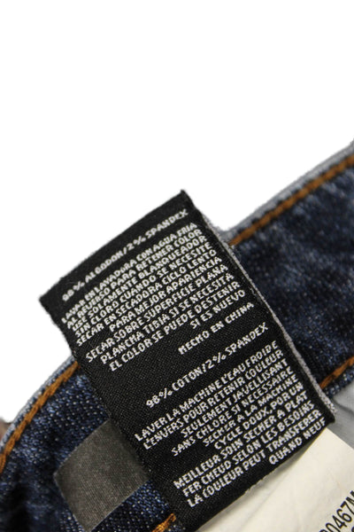 KUT from the Kloth Women Skinny Ankle Jeans Dark Blue Mid Rise Button Size 2