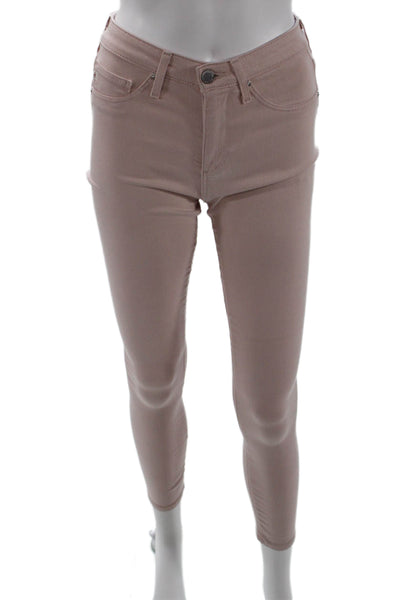 AG Adriano Goldschmied Womens Ankle Jeggings Pink Size 24