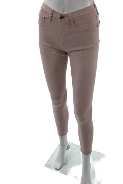 AG Adriano Goldschmied Womens Ankle Jeggings Pink Size 24