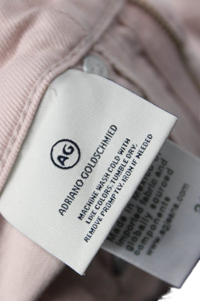 AG Adriano Goldschmied Womens Ankle Jeggings Pink Size 24
