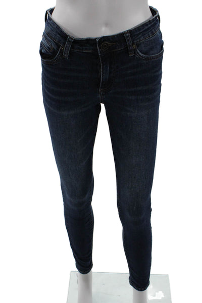 KUT from the Kloth Womens Skinny Ankle Jeans Dark Blue Size 2