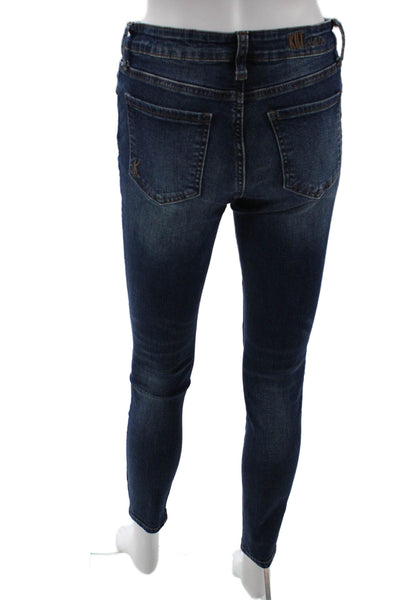 KUT from the Kloth Womens Skinny Ankle Jeans Dark Blue Size 2