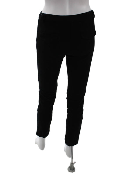 Theory Womens Black Ankle Cropped Dress Pants Button Closure Size 0