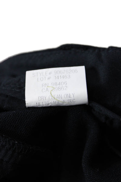 Theory Womens Black Ankle Cropped Dress Pants Button Closure Size 0
