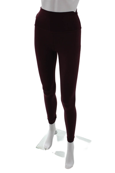 Lululemon Womens Ankle Jeggings Purple Nylon Solid Size 4