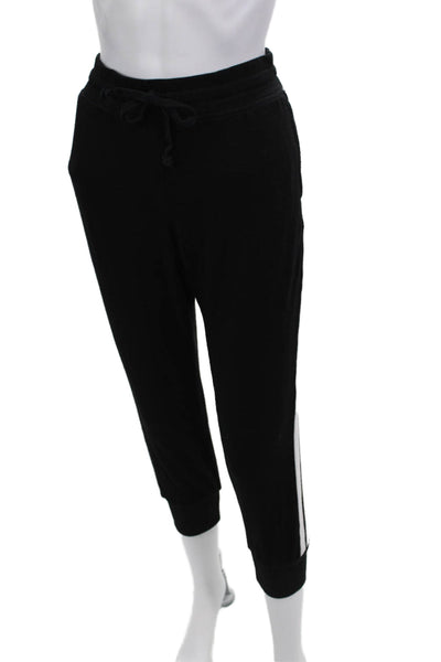 Aqua Womens Jogger Sweatpants Black Rayon Blend Drawstring Size M