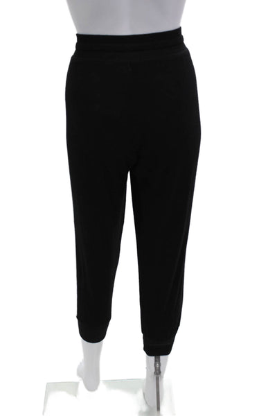 Aqua Womens Jogger Sweatpants Black Rayon Blend Drawstring Size M