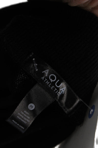 Aqua Womens Jogger Sweatpants Black Rayon Blend Drawstring Size M