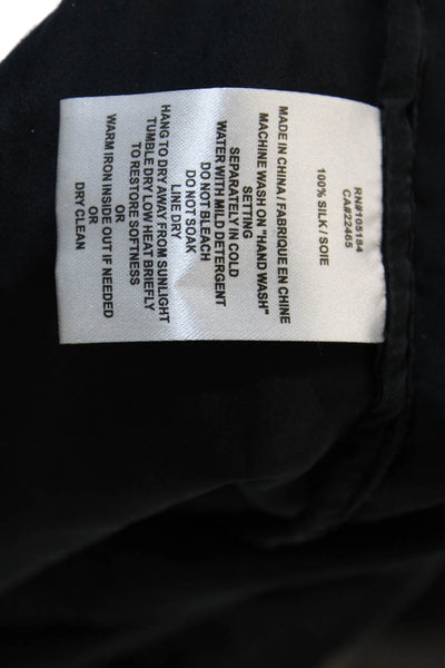Go By GoSilk Women Cropped Jogger Pants Black Silk Drawstring Size M