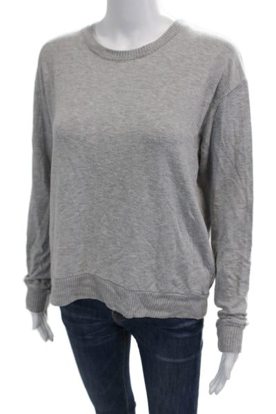 Splendid Womens Gray Pullover Sweatshirt Crew Neck Modal Size S