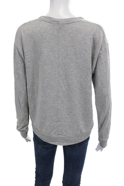 Splendid Womens Gray Pullover Sweatshirt Crew Neck Modal Size S