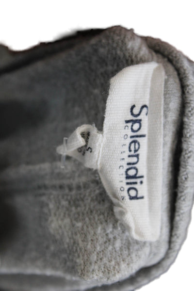 Splendid Womens Gray Pullover Sweatshirt Crew Neck Modal Size S