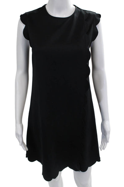 Ted Baker London Women Shift Dress Black Crew Neck Knee Length Size 1