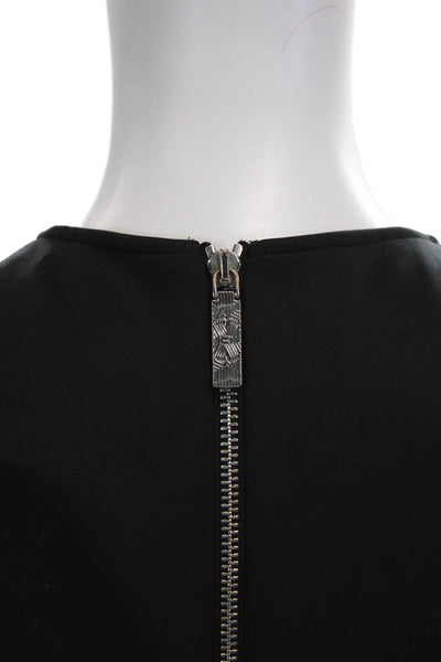 Ted Baker London Women Shift Dress Black Crew Neck Knee Length Size 1