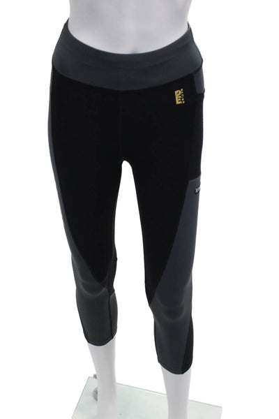 P.E Nation Womens Cropped Capri Leggings Black Size S