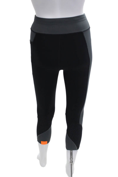 P.E Nation Womens Cropped Capri Leggings Black Size S