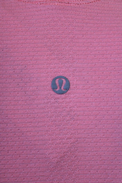 Lululemon Womens Basic Crew Neck Pink Short Sleeve T-Shirt Size S