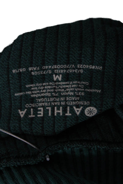 Athleta Unisex Green Turtleneck Pullover Sweater Long Sleeve Size M