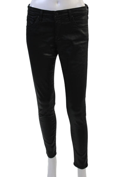 Adriano Goldschmied Women Skinny Biker Black Jeans Size 27