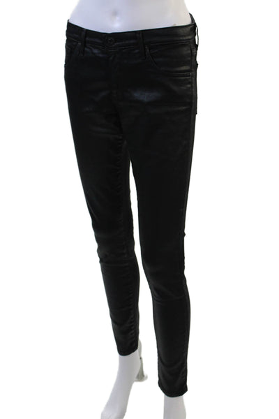 Adriano Goldschmied Women Skinny Biker Black Jeans Size 27