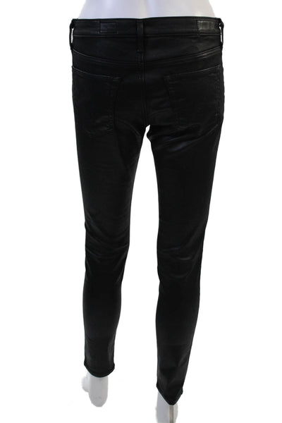 Adriano Goldschmied Women Skinny Biker Black Jeans Size 27
