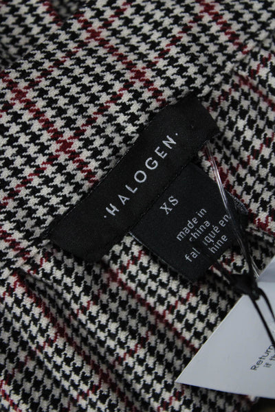 Halogen Womens Pleated Maxi Check Skirt Black Size XS