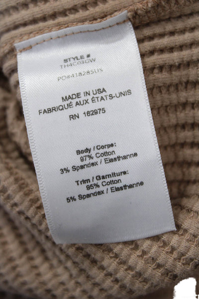The Range Women Pullover V-Neck Beige Sweater Long Sleeve Size S