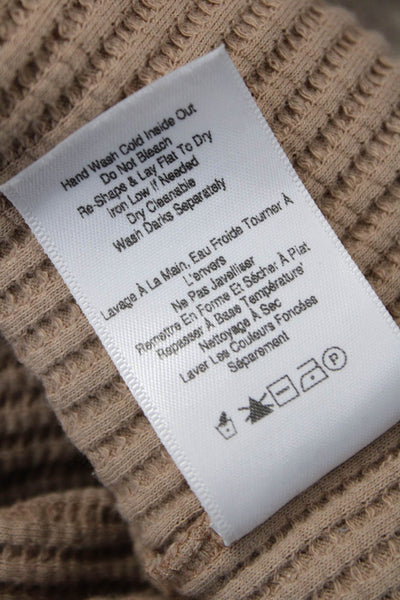 The Range Women Pullover V-Neck Beige Sweater Long Sleeve Size S