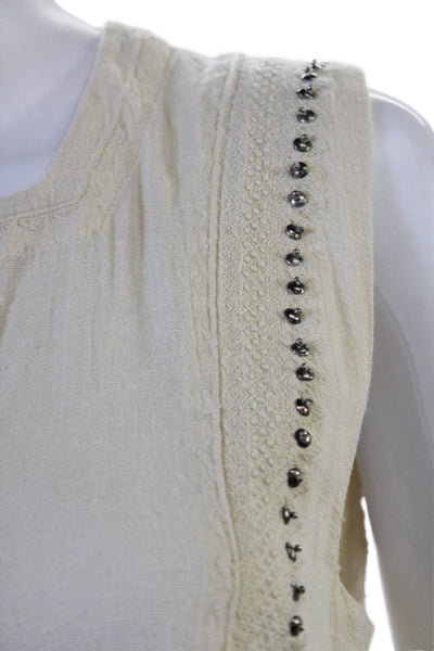 Isabel Marant Etoile Women Tunic Sleeveless Beige Cotton Viscose Size 34