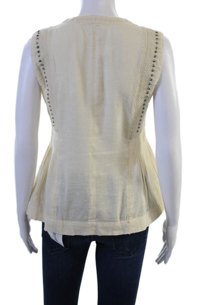 Isabel Marant Etoile Women Tunic Sleeveless Beige Cotton Viscose Size 34