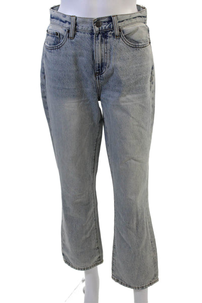 Pistola Womens Cropped Straight Jeans Gray High Rise Cotton Size 25