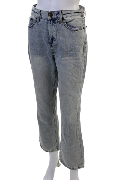Pistola Womens Cropped Straight Jeans Gray High Rise Cotton Size 25