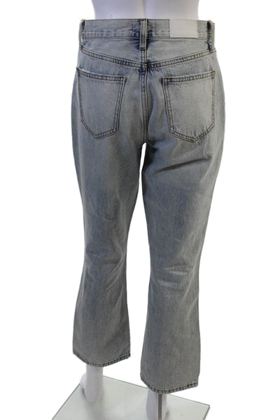 Pistola Womens Cropped Straight Jeans Gray High Rise Cotton Size 25
