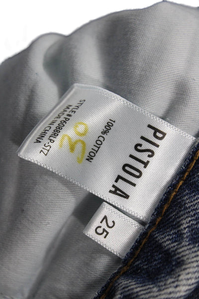 Pistola Womens Cropped Straight Jeans Gray High Rise Cotton Size 25