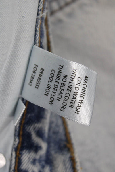 Pistola Womens Cropped Straight Jeans Gray High Rise Cotton Size 25