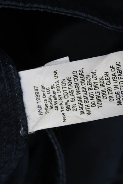 Nili Lotan Unisex Cropped Cargo Pants Black 98% Cotton 2% Elastane Size 0