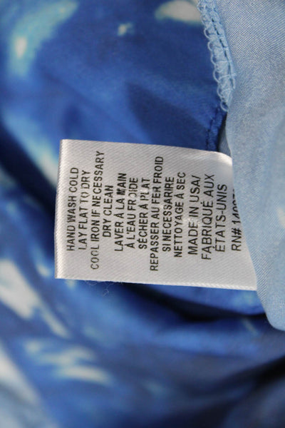 Love Shack Fancy Women Pleated Mini Skirt Blue Size 0