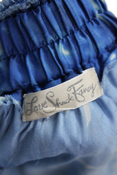 Love Shack Fancy Women Pleated Mini Skirt Blue Size 0
