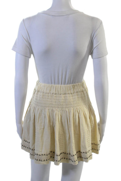 Isabel Marant Etoile Women Peasant Mini Skirt Beige Size 34
