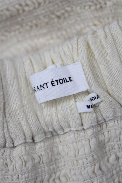 Isabel Marant Etoile Women Peasant Mini Skirt Beige Size 34