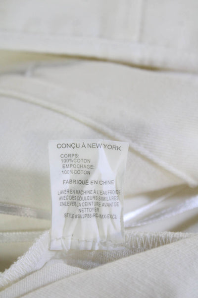 Intermix Women Jumpsuit White Collared Sleeveless Cotton Size 4