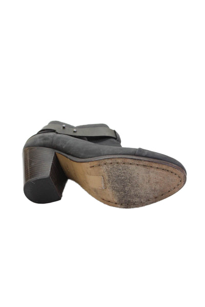 Rag & Bone Womens Textured Lined Block Heels Gray Size EUR 39