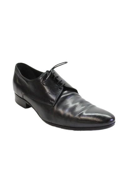 Dior Mens Leather Textured Lined Lace Up Oxford Shoes Black Size 11