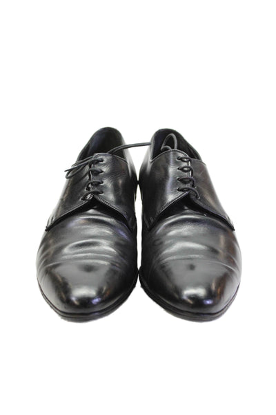 Dior Mens Leather Textured Lined Lace Up Oxford Shoes Black Size 11