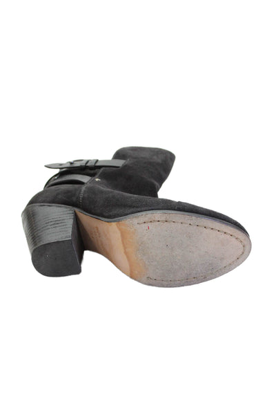 Rag & Bone Womens Buckle Lined Block Booties Black Size EUR 38.5