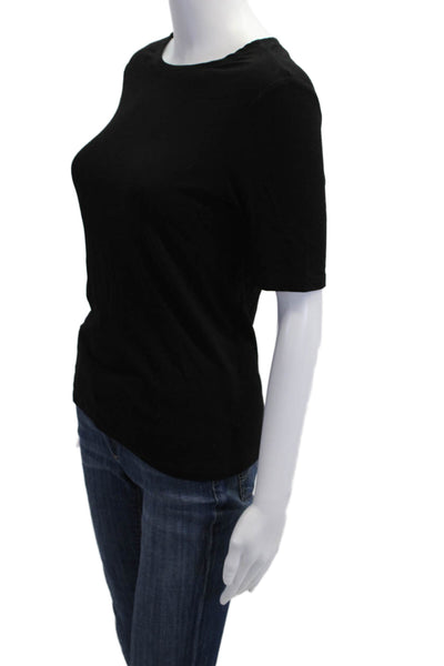 AG Adriano Goldschmied Womens Basic Black Crew Neck Short Sleeve T-Shirt Size M