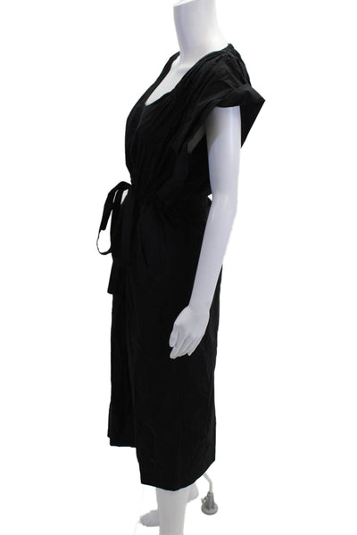 Rachel Comey Womens Black Kaftan Dress Square Neck Knee Length Size XS